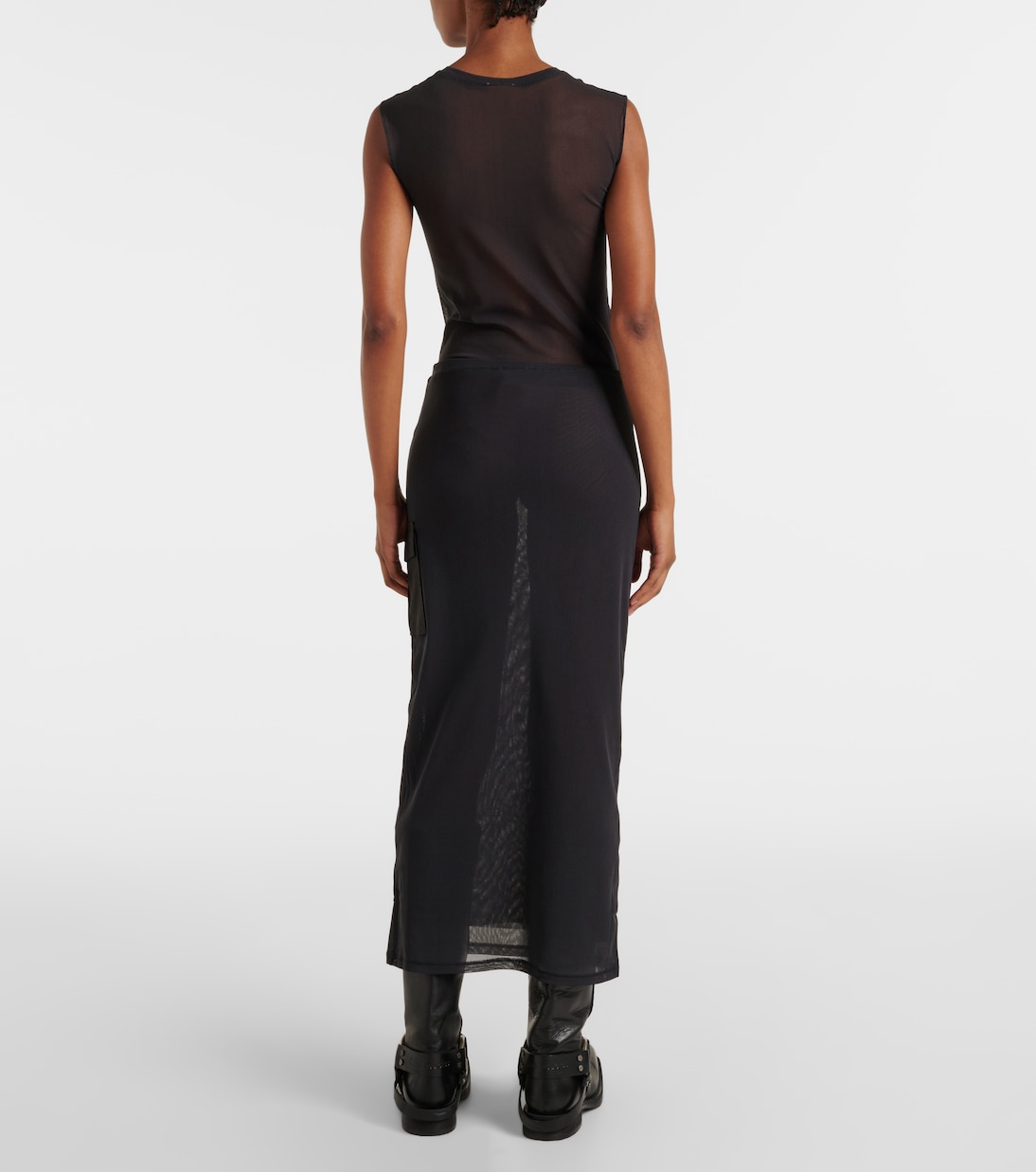 Falda midi cargo de malla | Acne Studios