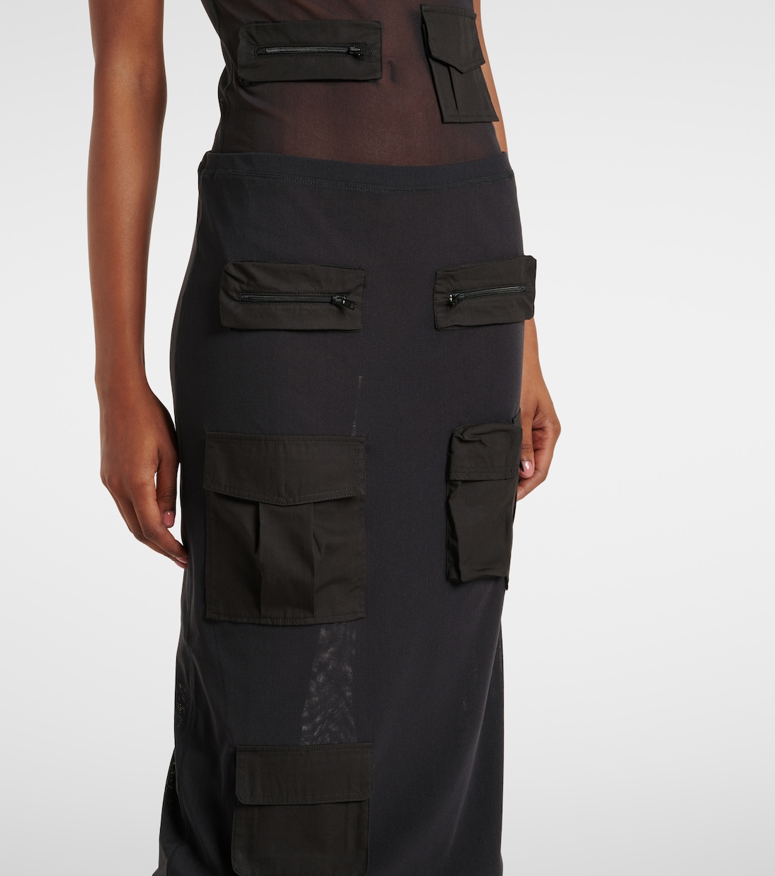 Falda midi cargo de malla | Acne Studios
