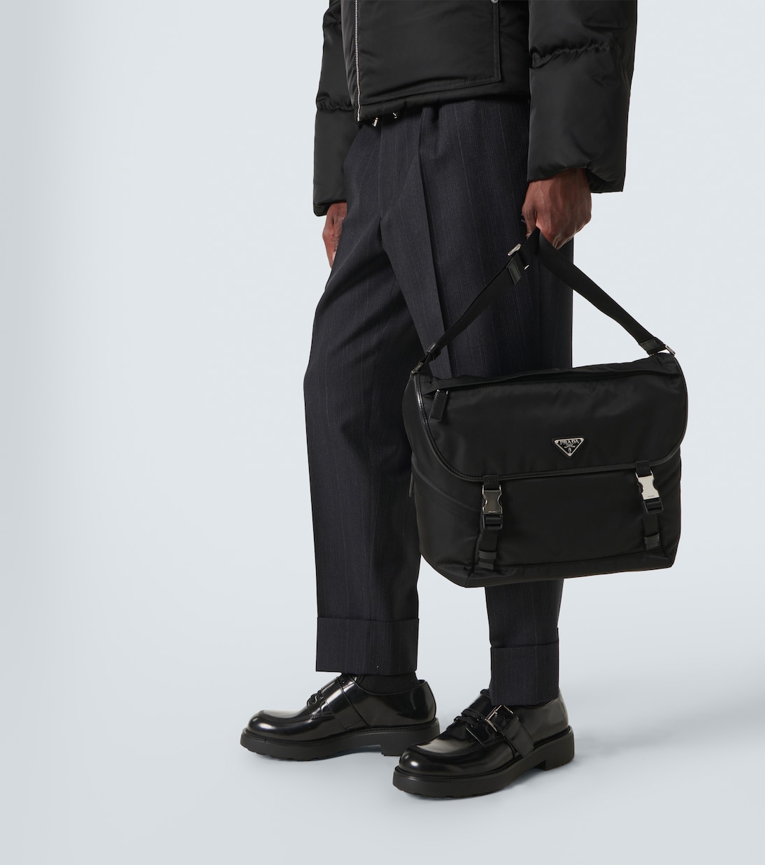 Borsa a tracolla in Re-Nylon e pelle | Prada