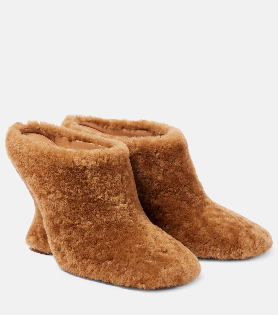 Mules in shearling con zeppa | Dries Van Noten