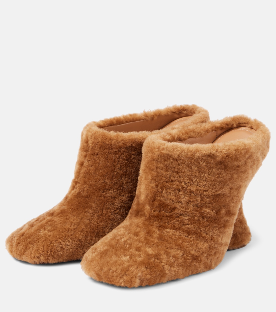 Mules in shearling con zeppa | Dries Van Noten