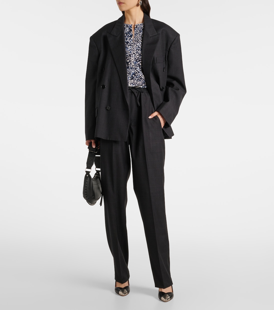 Klero checked double-breasted wool-blend blazer | Isabel Marant