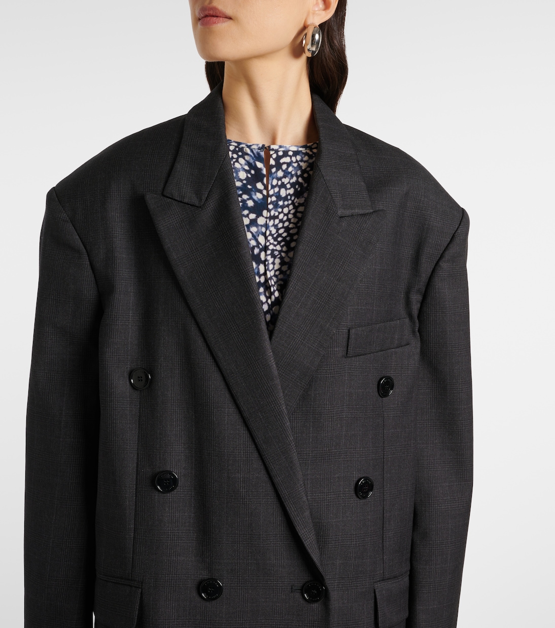 Klero checked double-breasted wool-blend blazer | Isabel Marant
