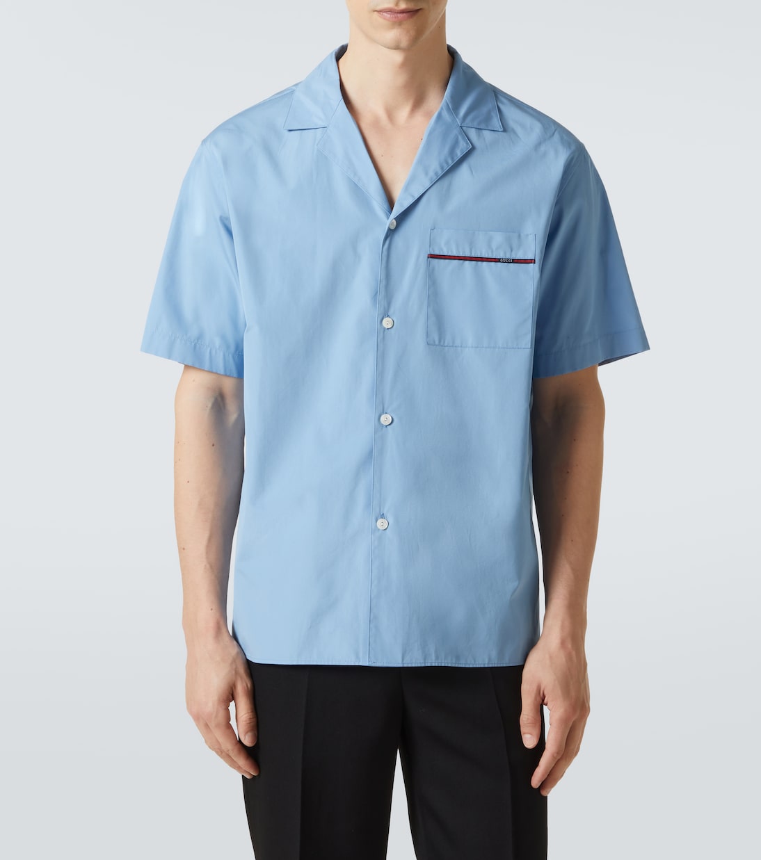 Hemd Web Stripe aus Baumwollpopeline | Gucci