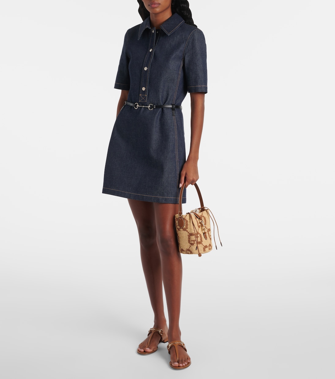 Secchiello GG Mini con pelle | Gucci
