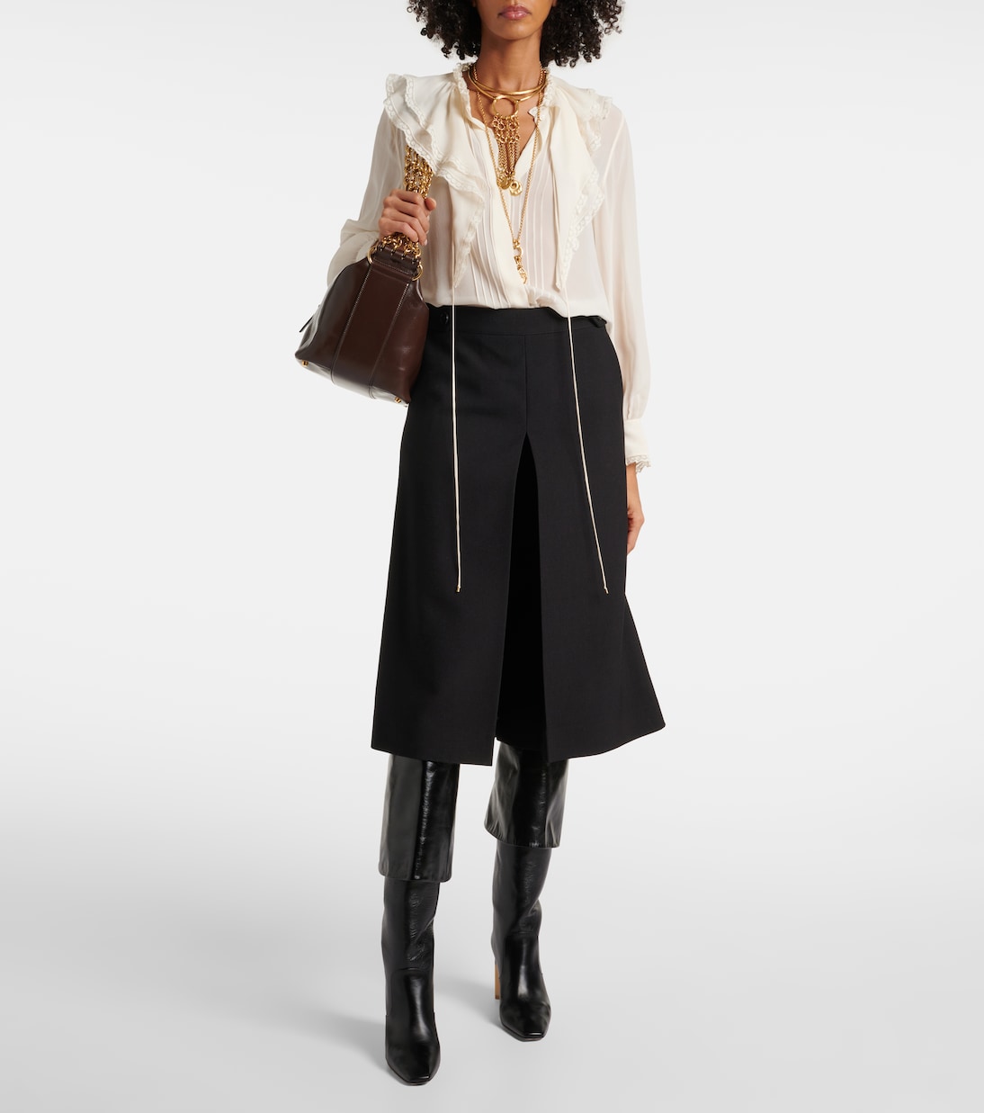 Blusa in seta con pizzo | Chloé