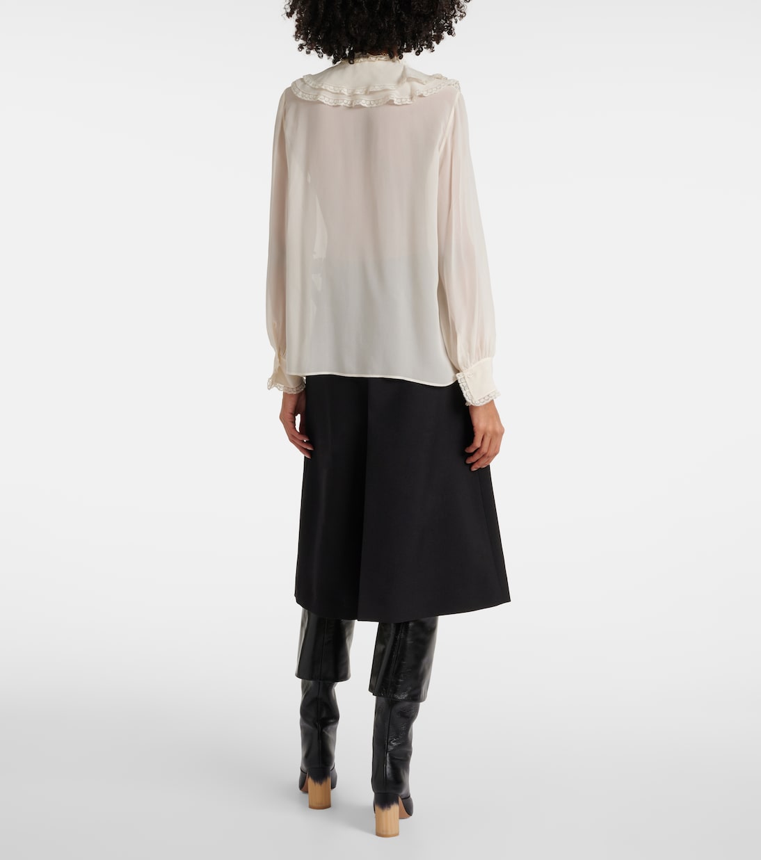 Blusa in seta con pizzo | Chloé