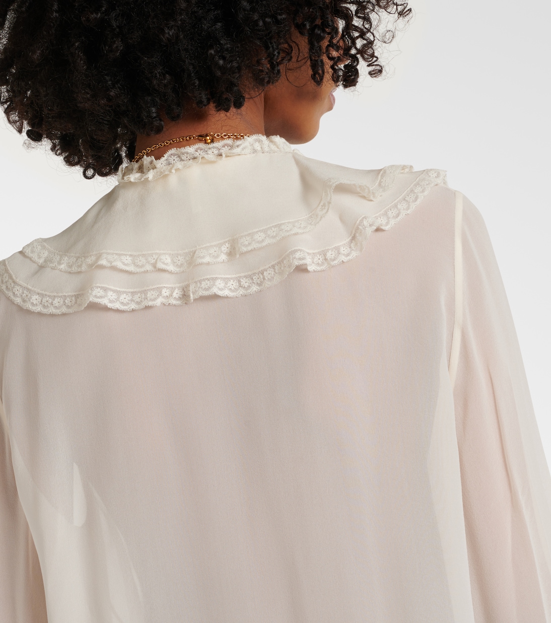 Blusa in seta con pizzo | Chloé