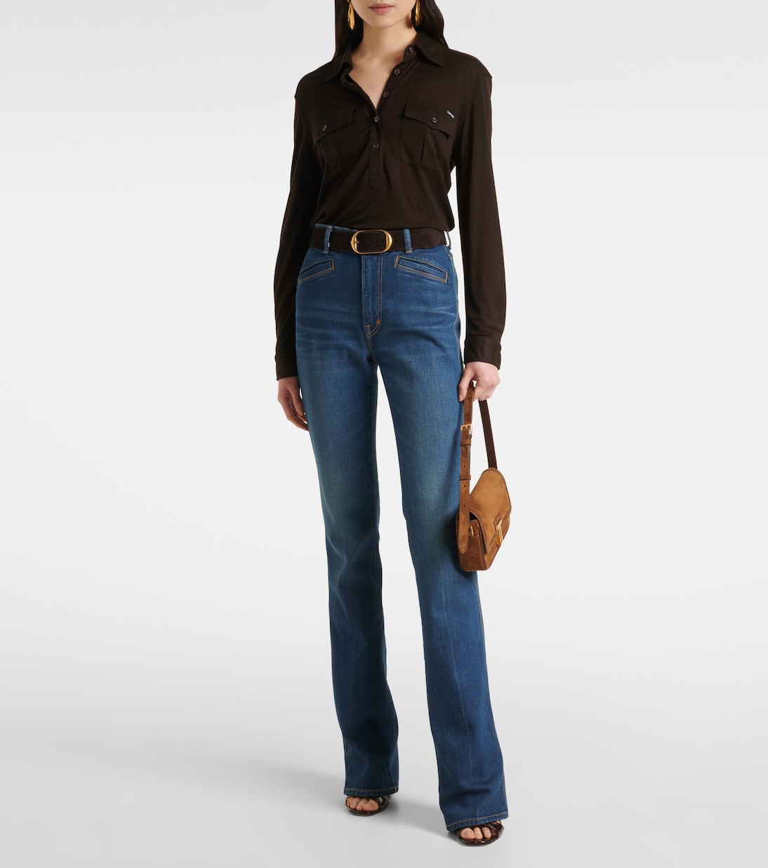 Jeans flared de tiro alto | Tom Ford