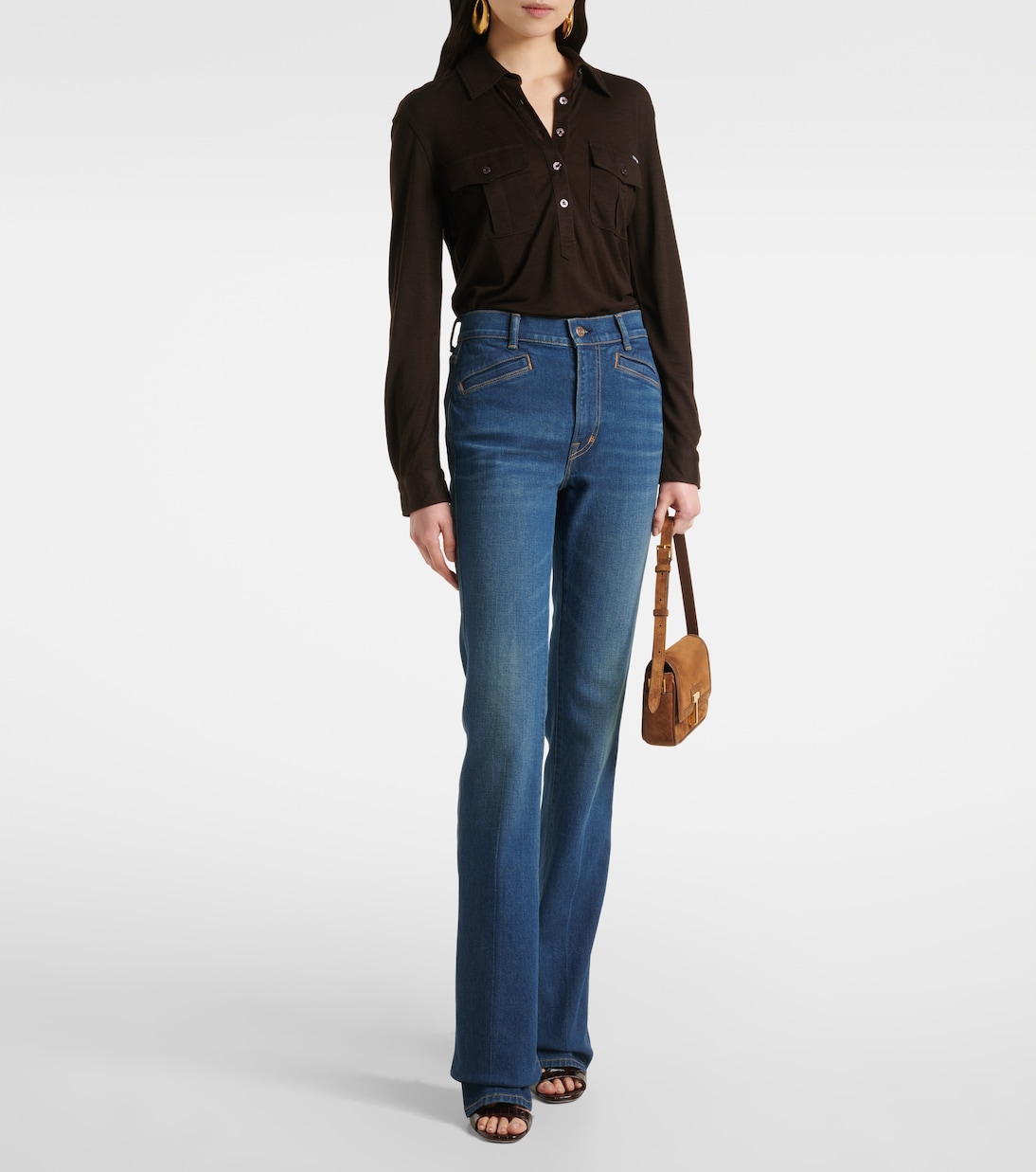 Jeans flared de tiro alto | Tom Ford
