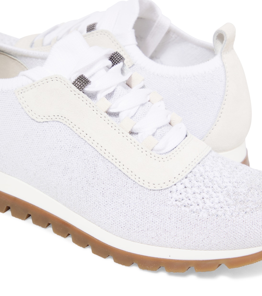 Suede-trimmed sneakers | Brunello Cucinelli Kids