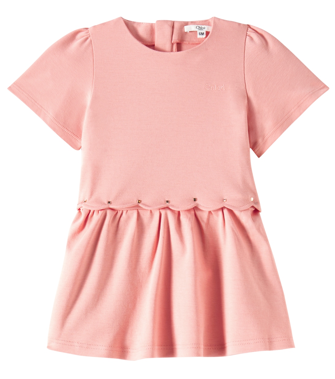 Bebé - vestido de algodón festoneado | Chloé Kids