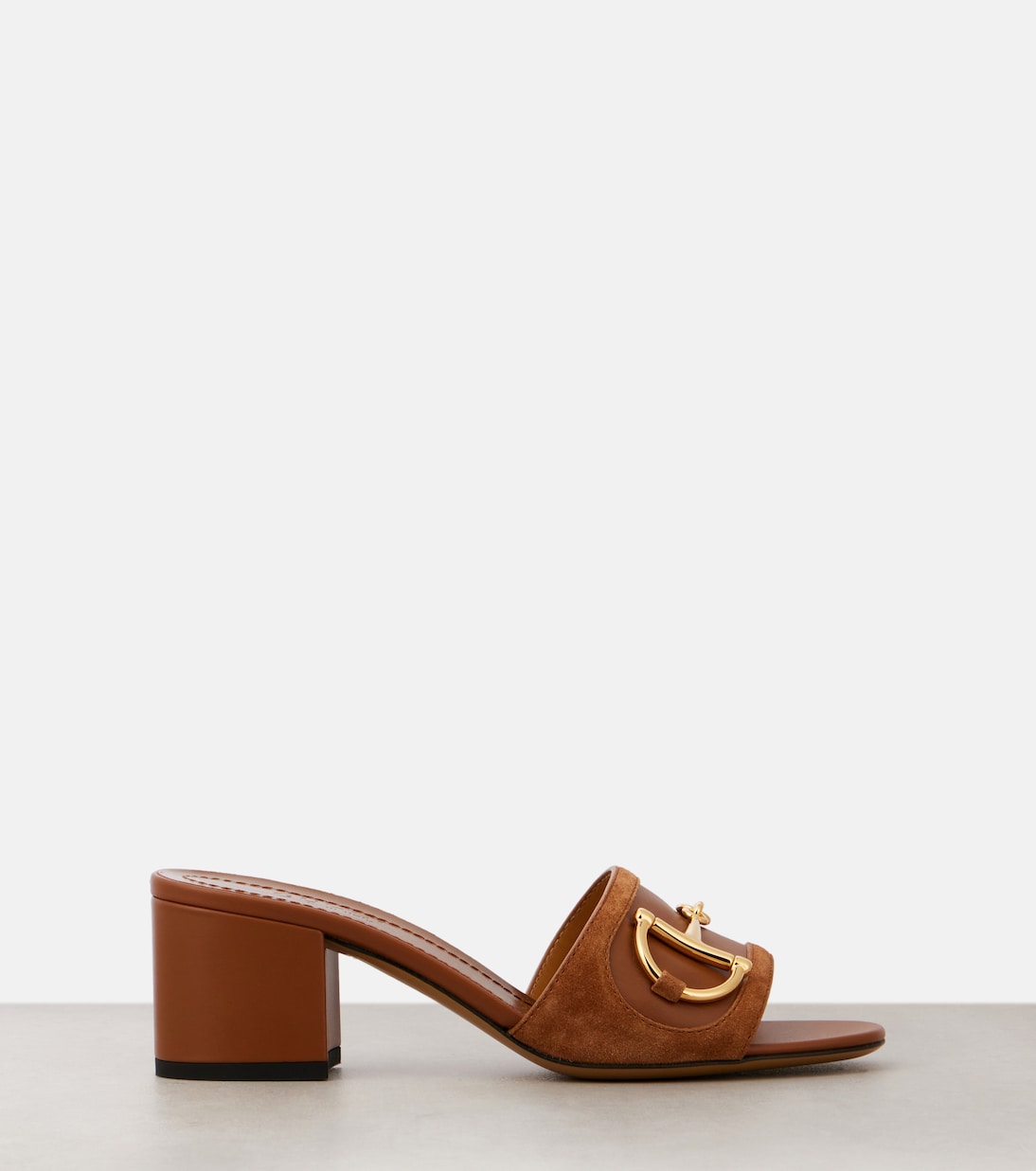 Mules Horsebit en daim et cuir | Gucci