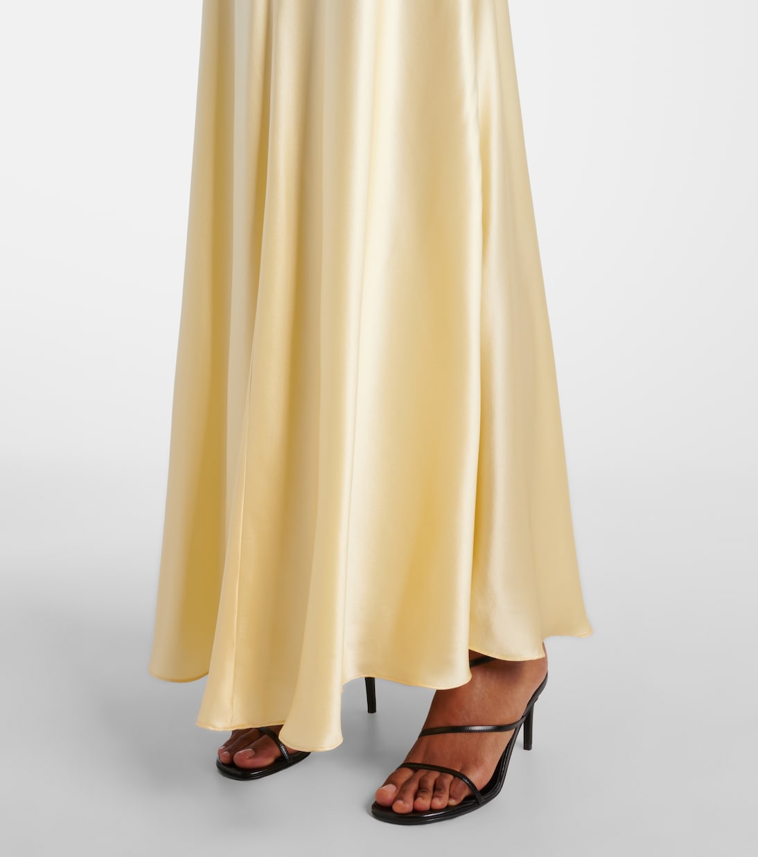 Lace-trimmed silk charmeuse gown | Rodarte