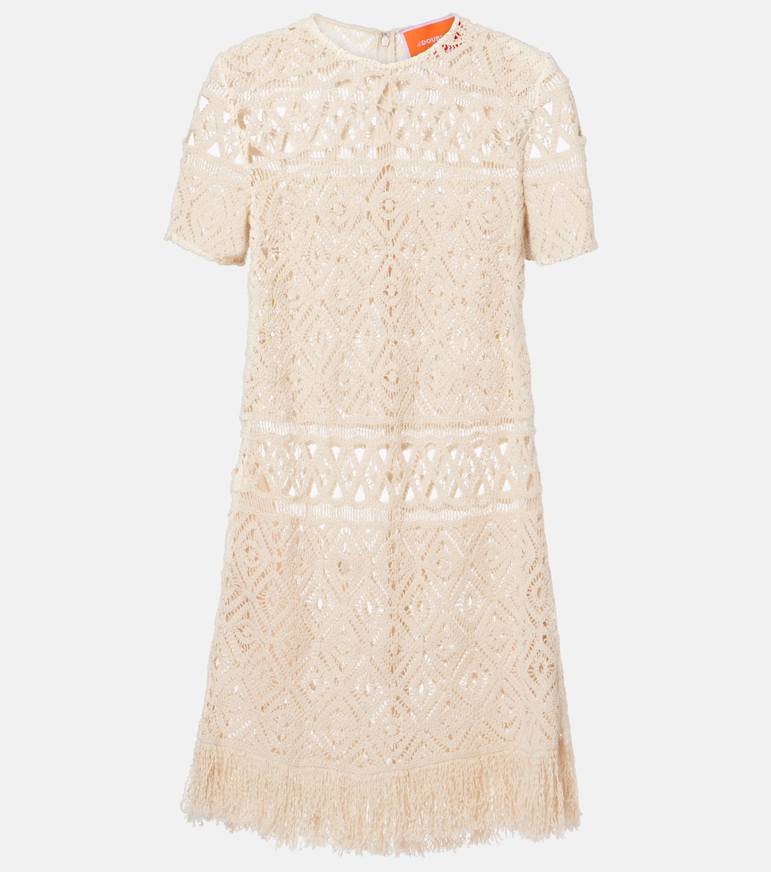 Abito corto Lacey in cotone macramé | La DoubleJ