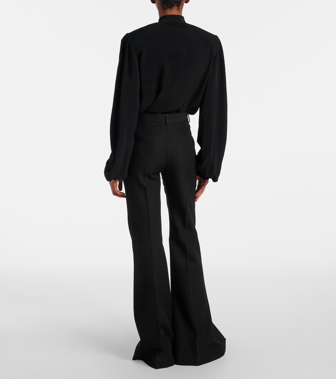 High-rise wool flared pants | Balenciaga