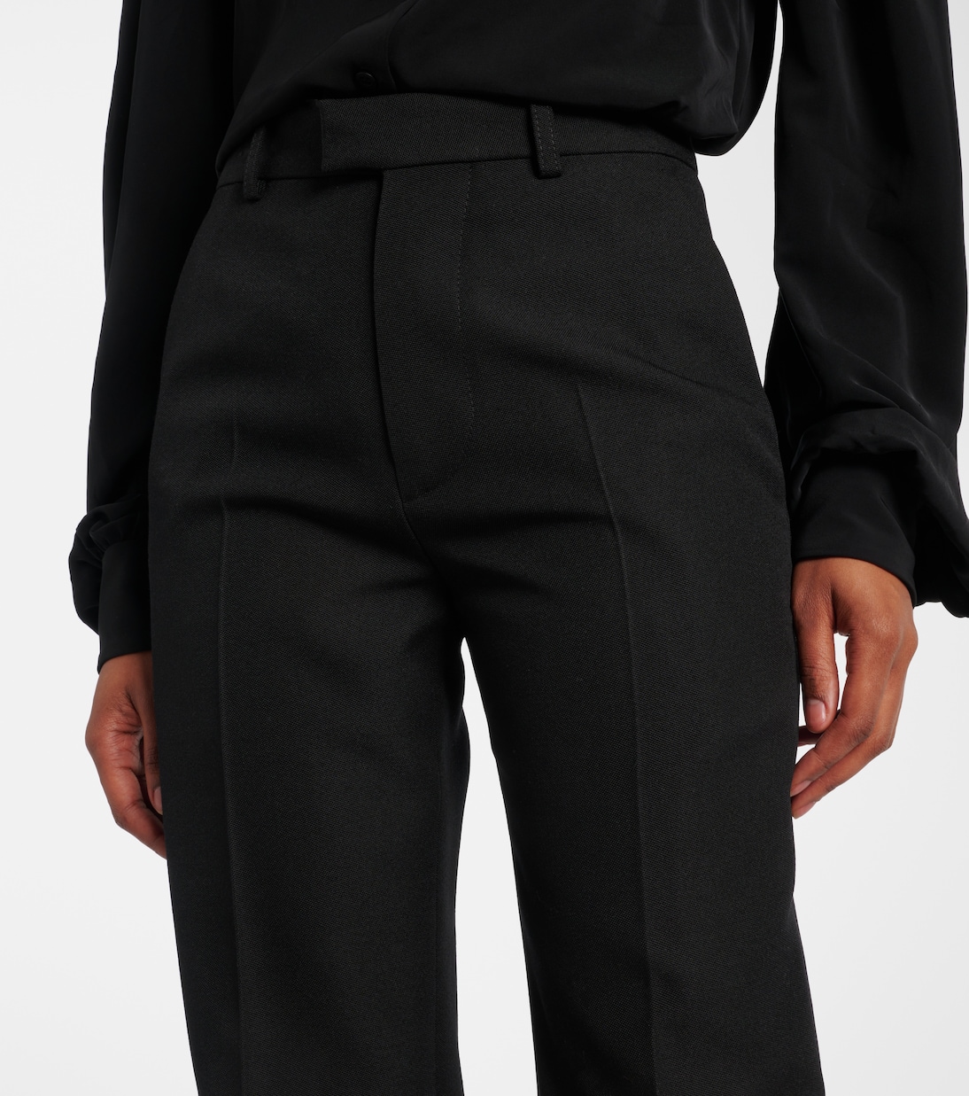 High-rise wool flared pants | Balenciaga