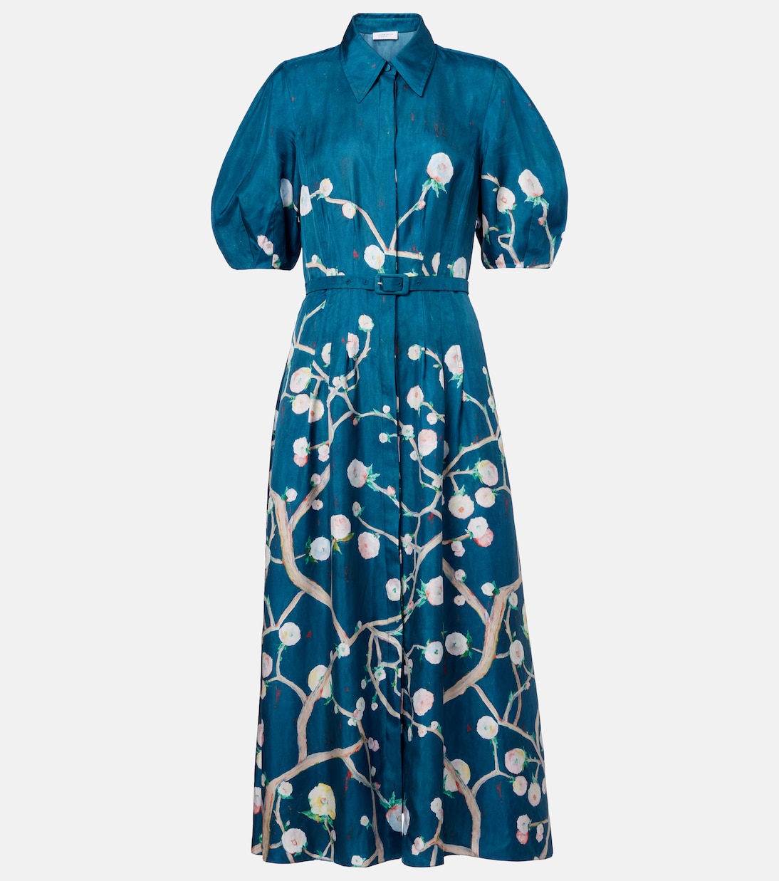 Abito chemisier Maude in seta con stampa floreale | Gabriela Hearst