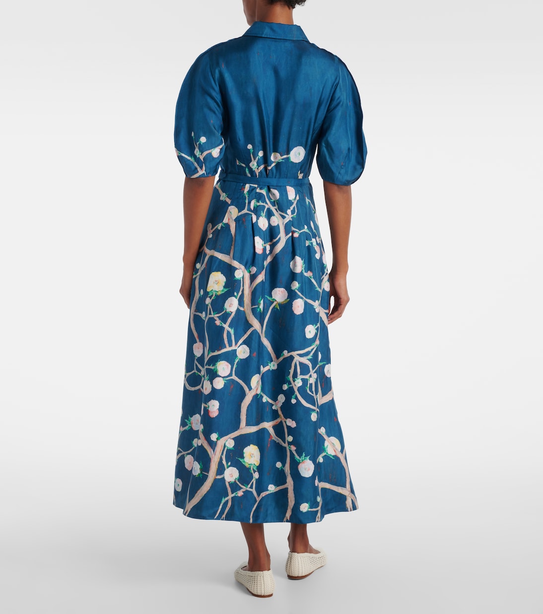 Abito chemisier Maude in seta con stampa floreale | Gabriela Hearst