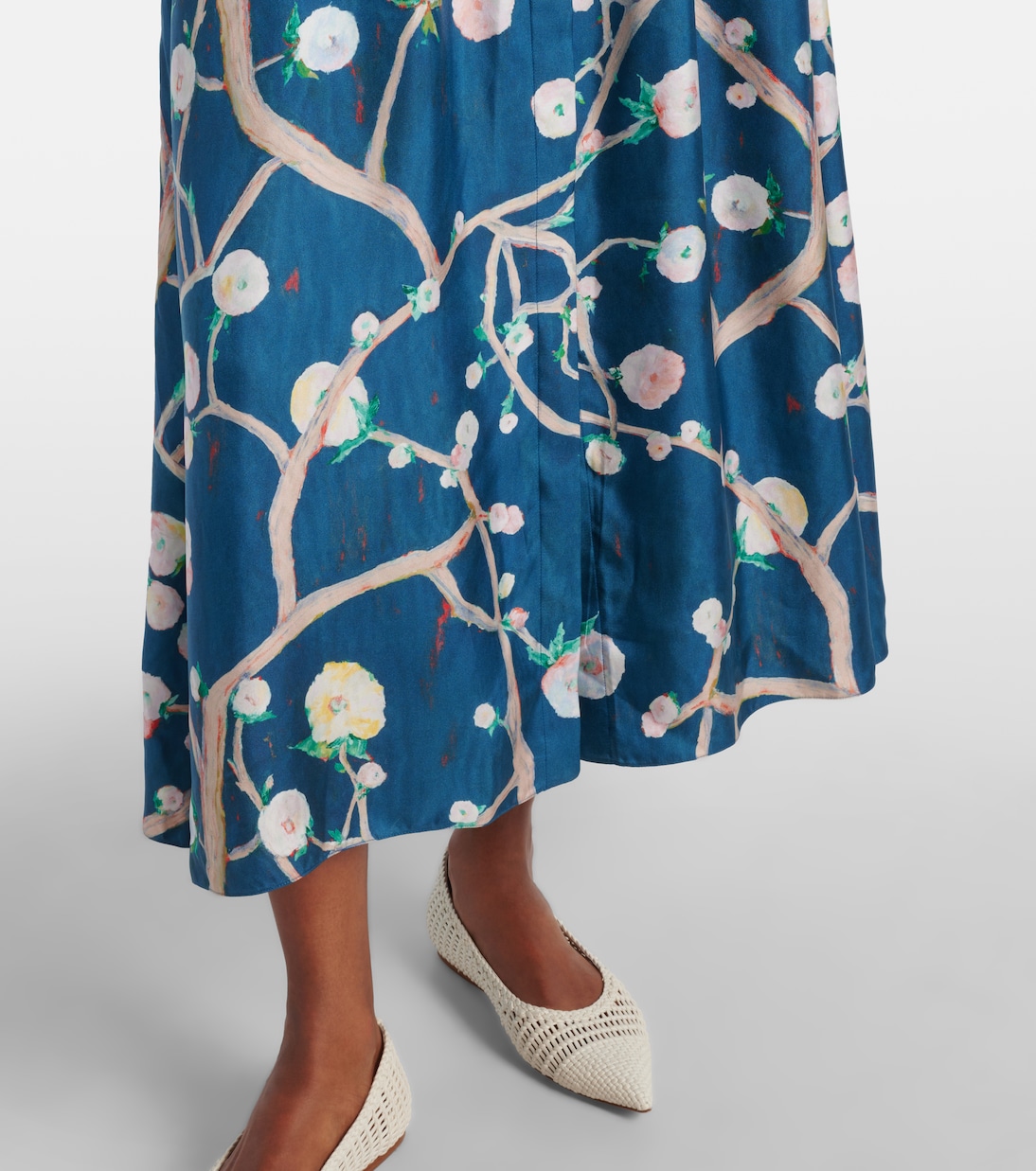 Abito chemisier Maude in seta con stampa floreale | Gabriela Hearst
