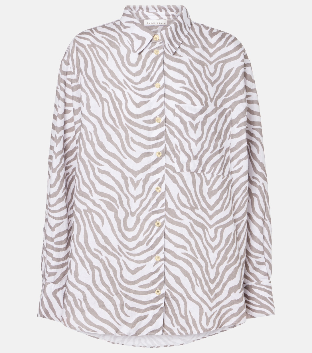 Camicia in lino con stampa zebrata | Heidi Klein
