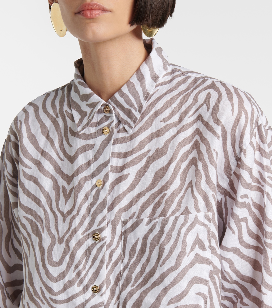 Camicia in lino con stampa zebrata | Heidi Klein