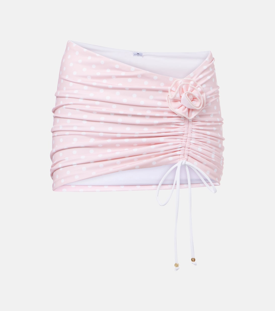 Stefani polka-dot ruched miniskirt | Bananhot