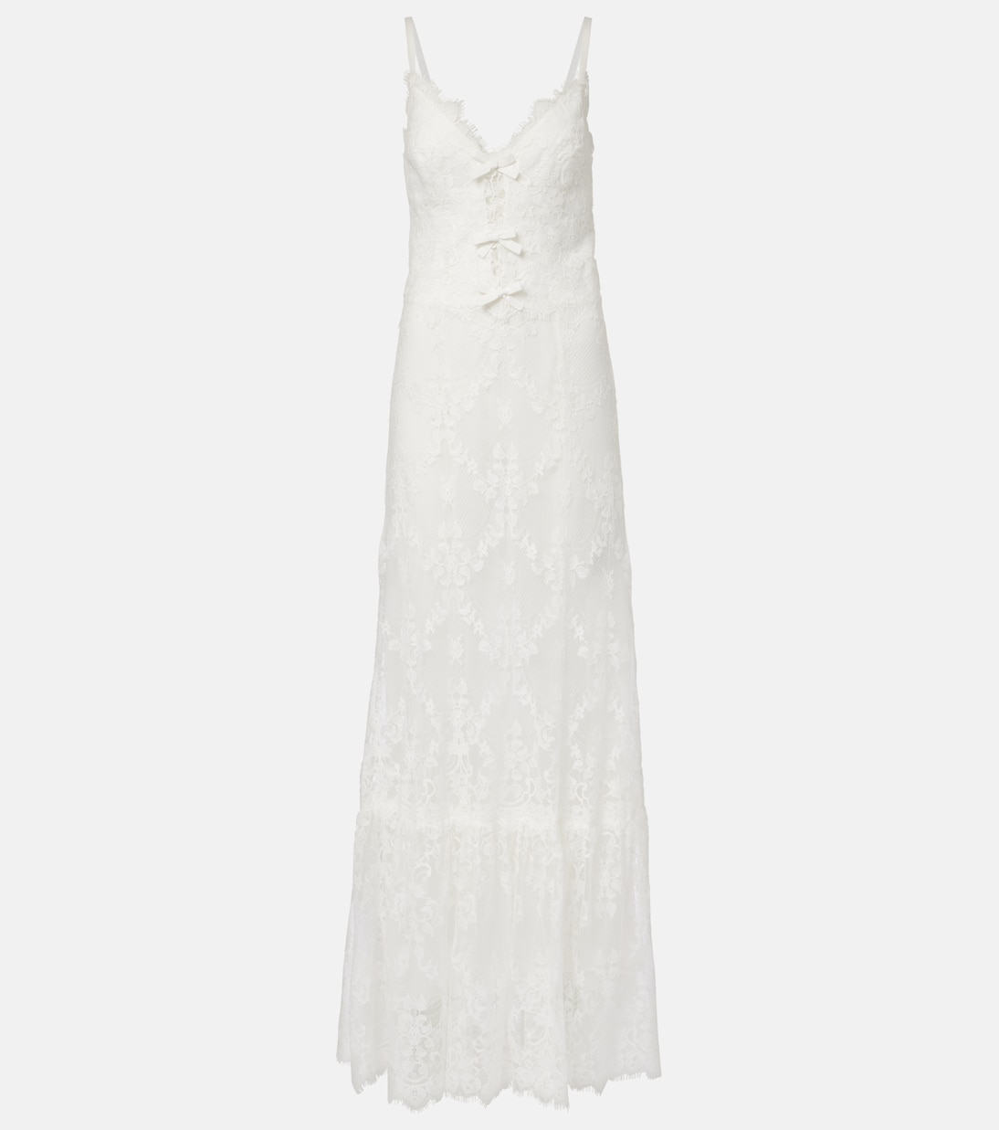 Bridal cotton-blend lace gown | Elie Saab