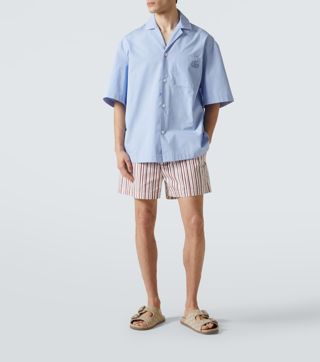Hemd Double G aus Baumwollpopeline | Gucci