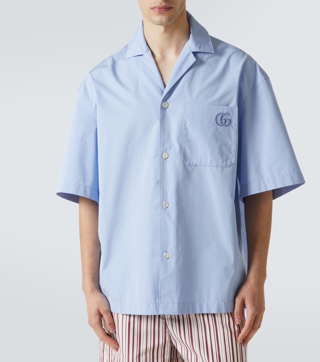 Hemd Double G aus Baumwollpopeline | Gucci