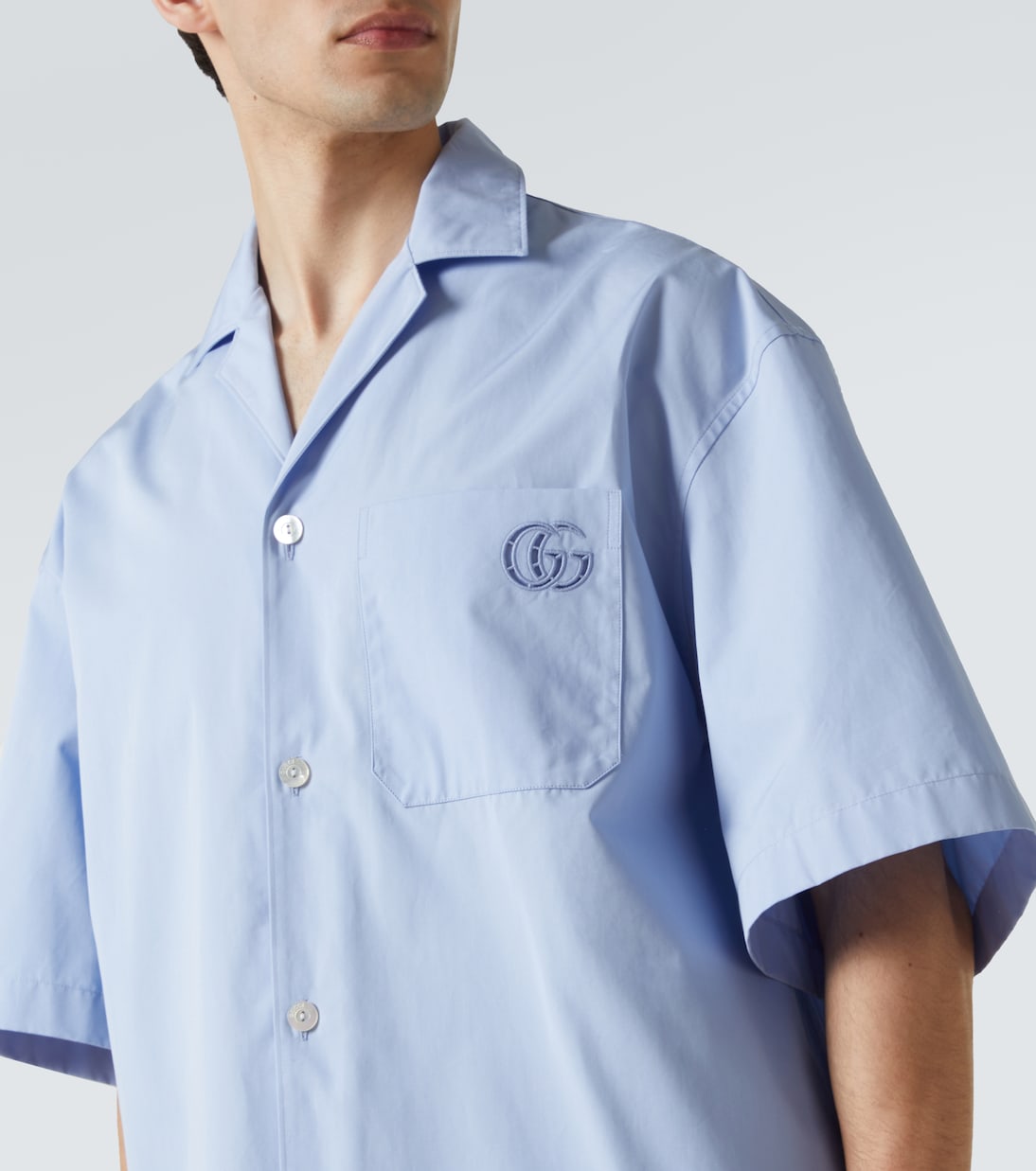 Hemd Double G aus Baumwollpopeline | Gucci