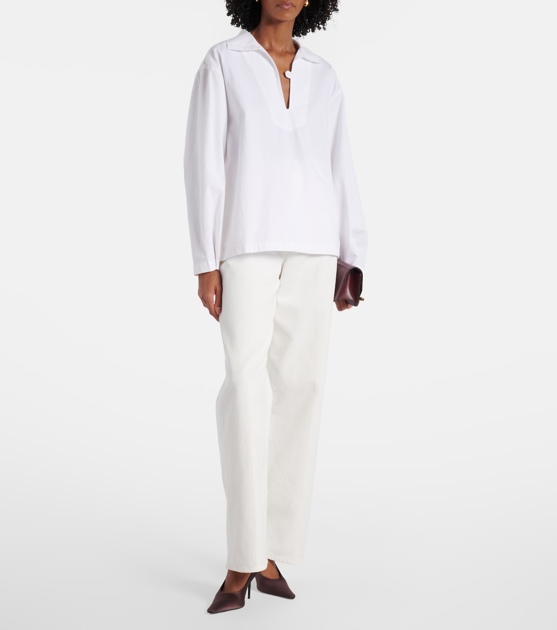 Jeans a gamba larga a vita alta | Victoria Beckham
