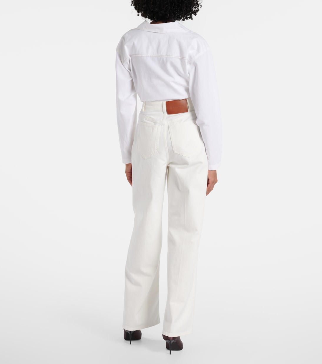 Jeans a gamba larga a vita alta | Victoria Beckham