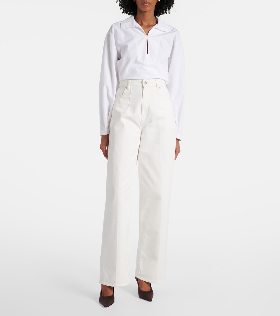 Jeans a gamba larga a vita alta | Victoria Beckham