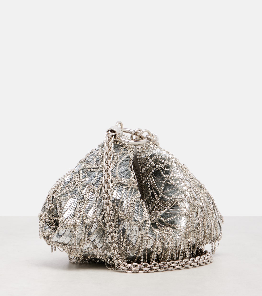 Callie Mini sequined satin clutch | Jimmy Choo