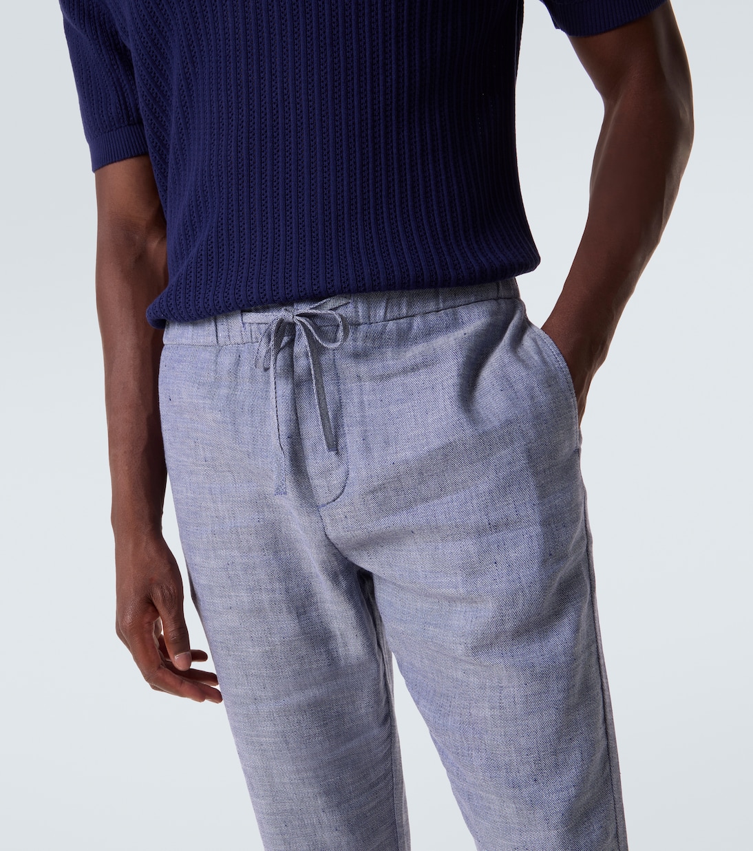 Pantalones rectos Oscar de lino y algodón | Frescobol Carioca