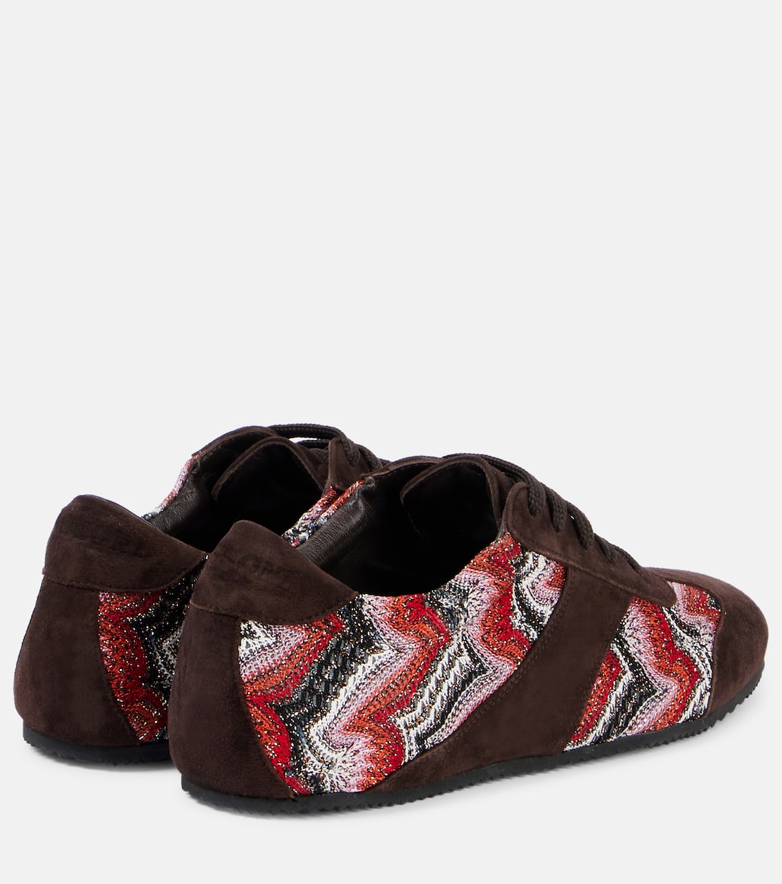 Lamé-trimmed suede sneakers | Missoni