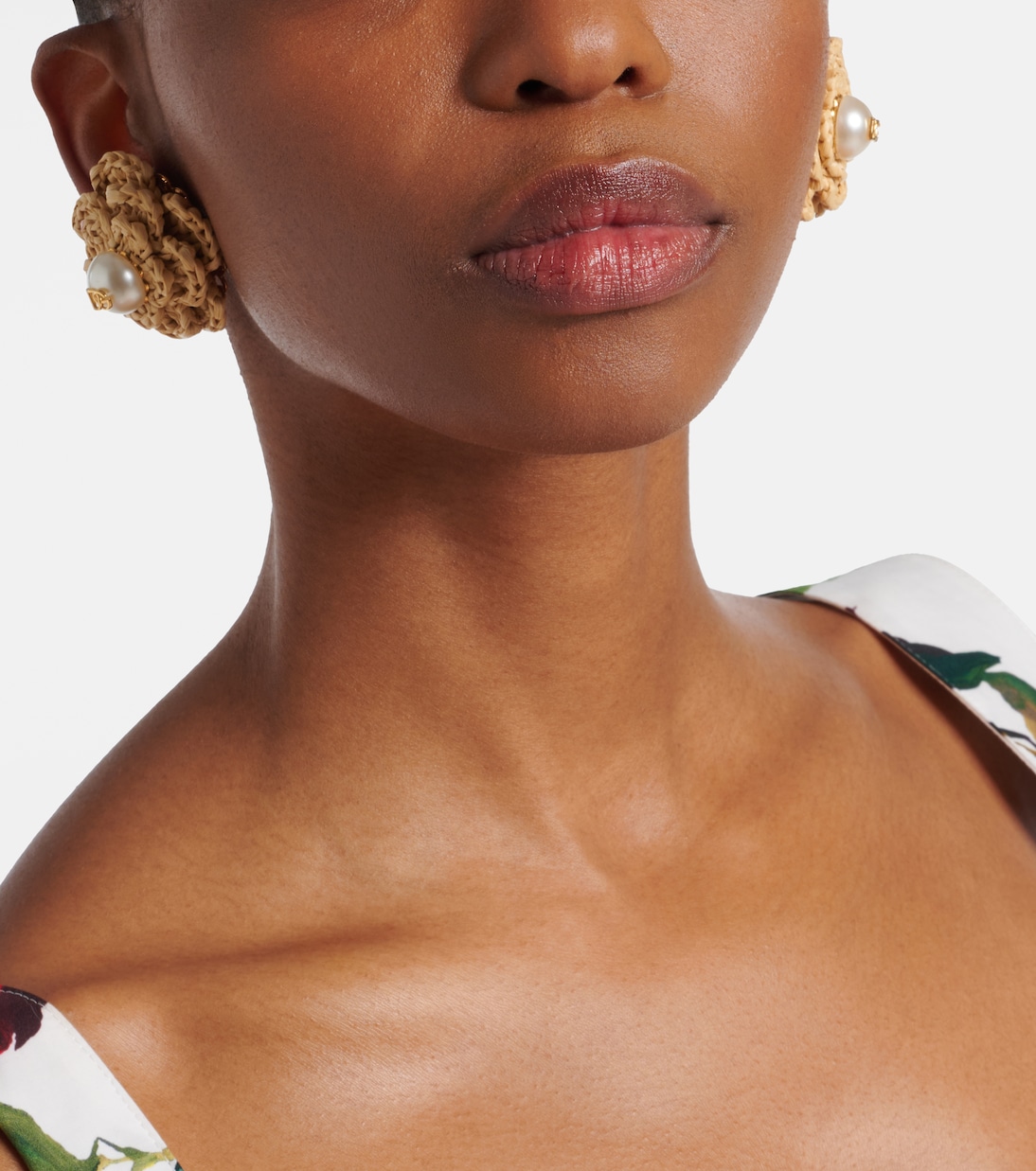 DG raffia-effect clip-on earrings | Dolce&Gabbana