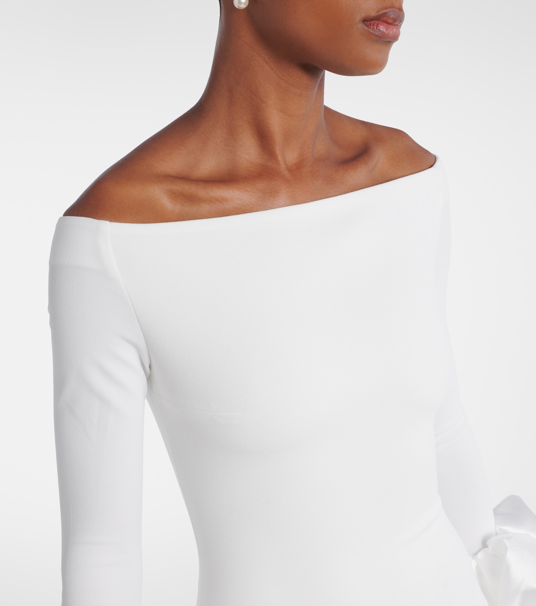 Talia off-shoulder gown  | Solace London