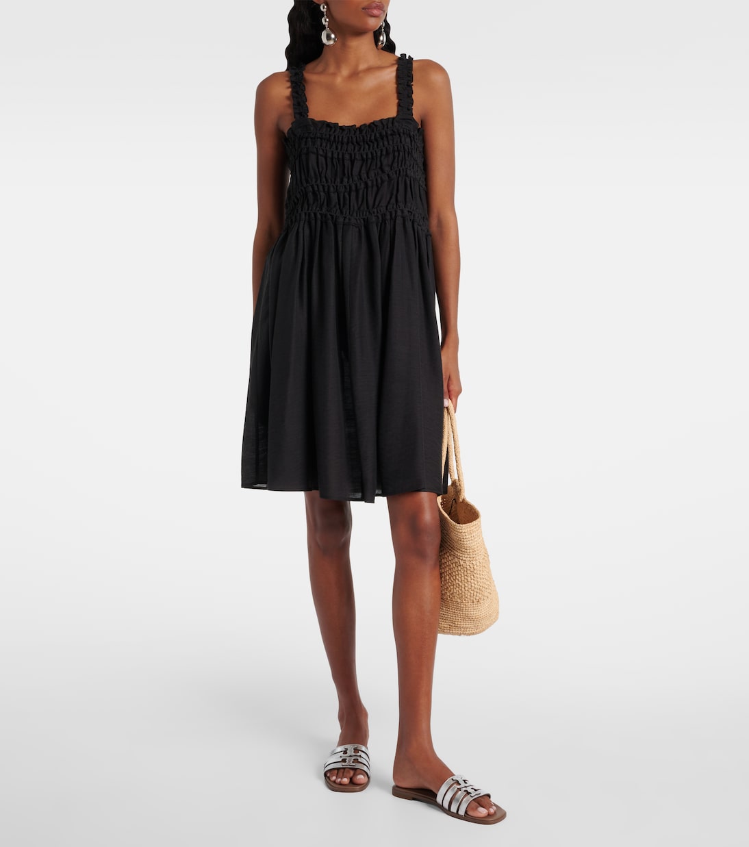 Smocked minidress | Tory Burch