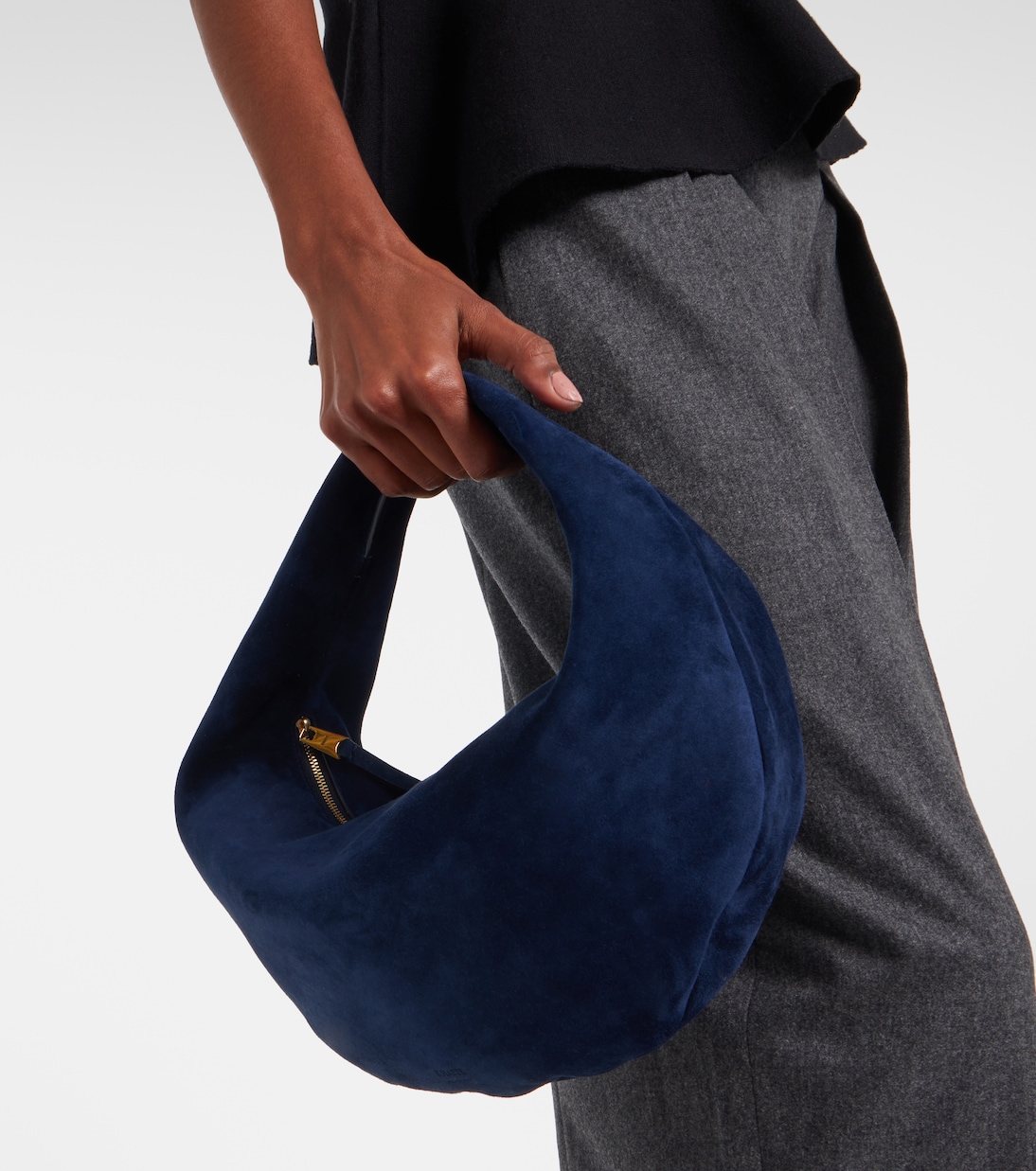 Olivia Medium suede shoulder bag | Khaite