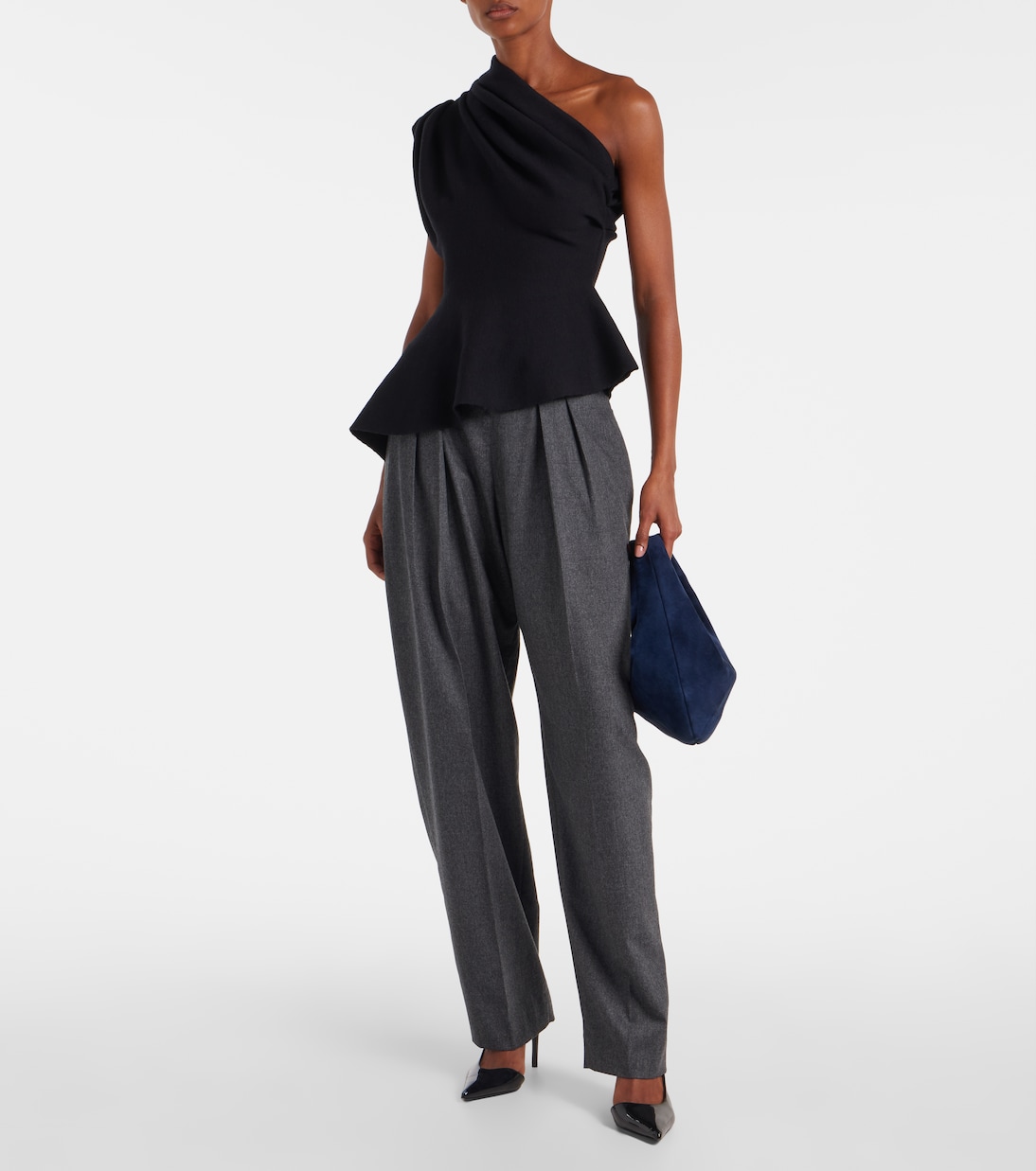 Olivia Medium suede shoulder bag | Khaite