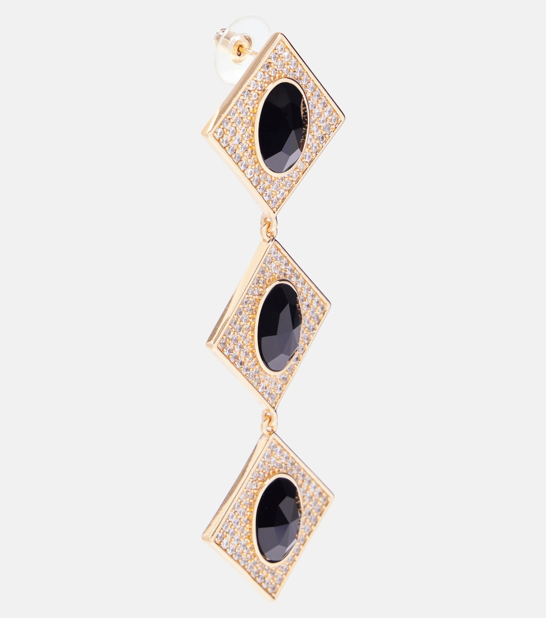 Crystal-embellished drop earrings | Self-Portrait