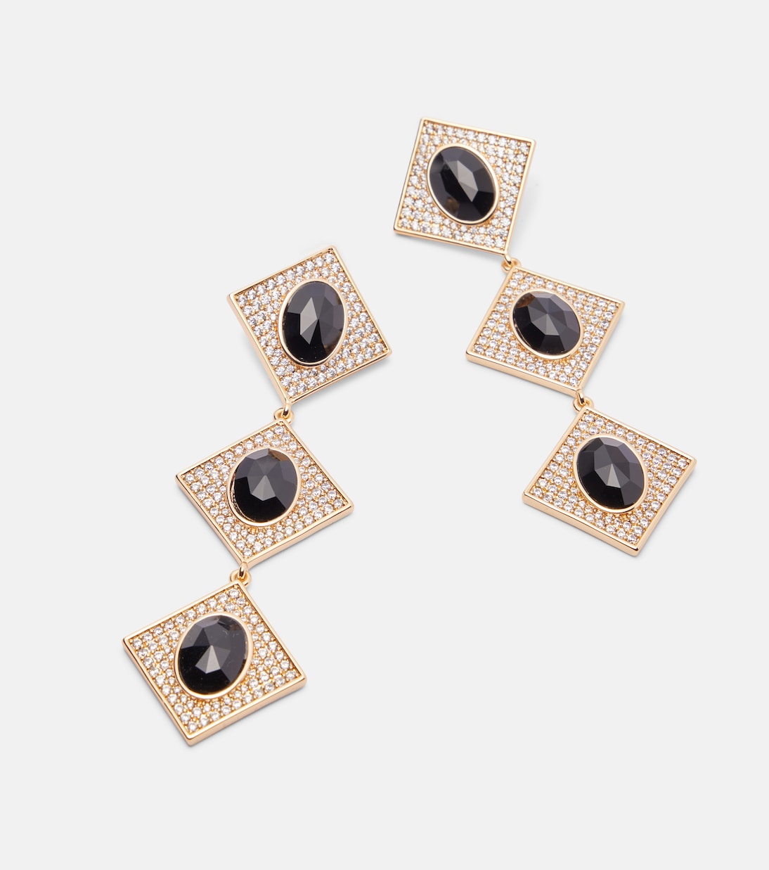 Crystal-embellished drop earrings | Self-Portrait