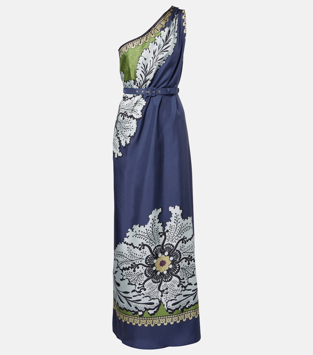 Roy floral one-shoulder silk maxi dress | La DoubleJ