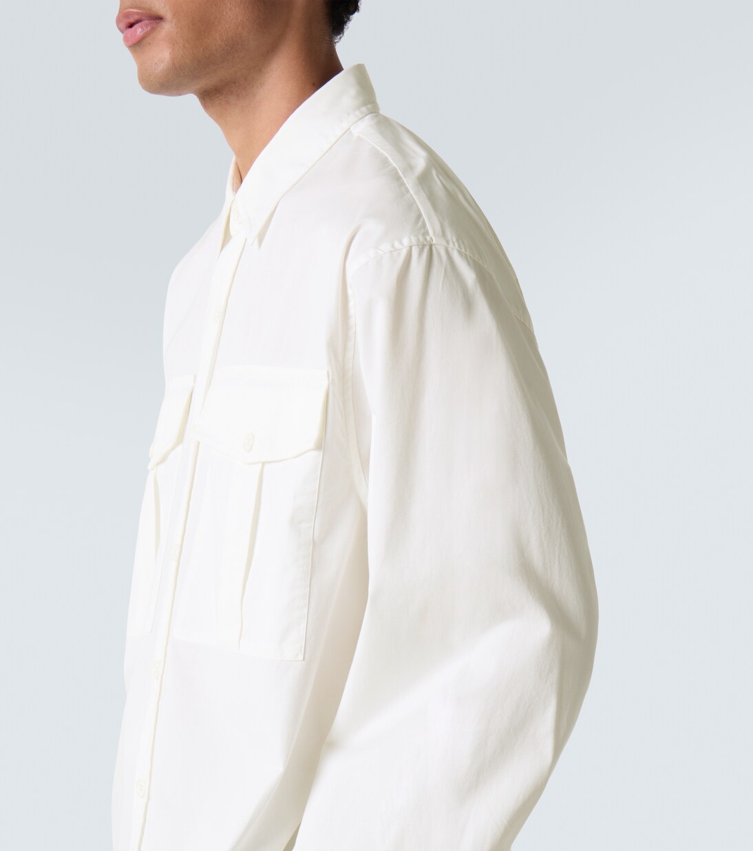 Camisa oversized de sarga de algodón  | Dries Van Noten