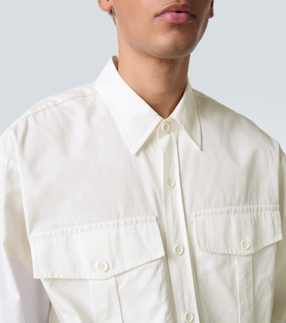 Camisa oversized de sarga de algodón  | Dries Van Noten