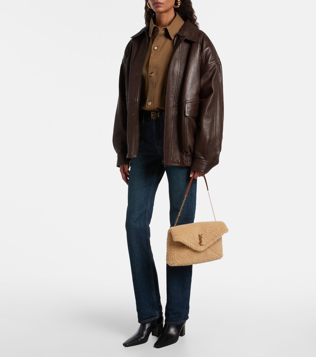 Surchemise Cassandre en coton et lin | Saint Laurent