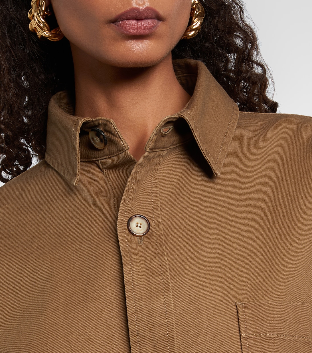 Surchemise Cassandre en coton et lin | Saint Laurent