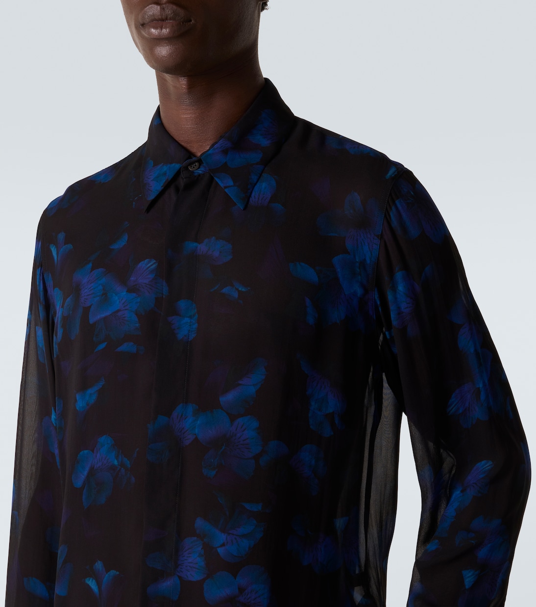 Sheer floral shirt | Dries Van Noten